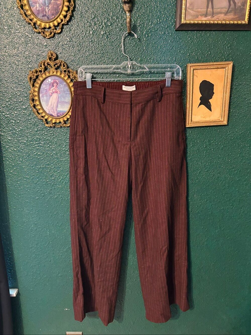 Banana Republic Striped Everyday Wide Leg Pants Sz Small Petite